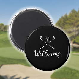 Aangepaste script naam golfclubs magneet