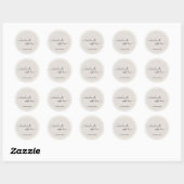 Aangepaste Script Naam Handgemaakt met Love Packag Ronde Sticker (Vel)