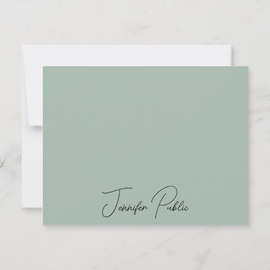 Aangepaste Script Name Sjabloon Modern Elegant (Achterkant)