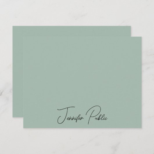 Aangepaste Script Name Sjabloon Modern Elegant (Voorkant / Achterkant)