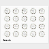 Aangepaste script retouradres tekst Kerstkrans  Ronde Sticker (Vel)