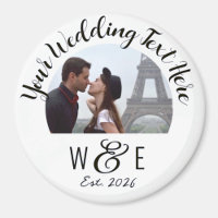 Aangepaste Script Tekst Koelkast Magneet Wedding F