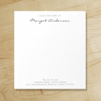 Aangepaste script typografie | Van het bureau van Notitieblok
