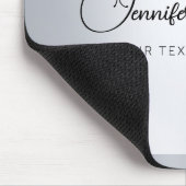 Aangepaste scriptaseremetallic look-typografie muismat (Hoek)