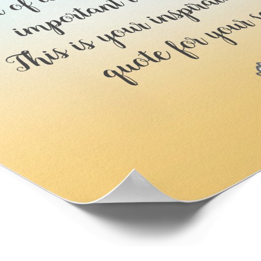 Aangepaste scriptcursus voor aangepaste citaten vo poster (Hoek)