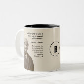 Aangepaste scriptie-monogram HARRIET TUBMAN-citaat Tweekleurige Koffiemok (Voorkant links)