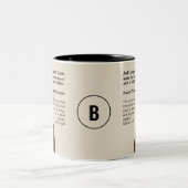 Aangepaste scriptie-monogram HARRIET TUBMAN-citaat Tweekleurige Koffiemok (Center)