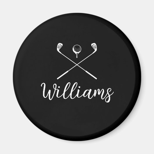 Aangepaste scriptienaam Golf Clubs Magneet (Voorkant)