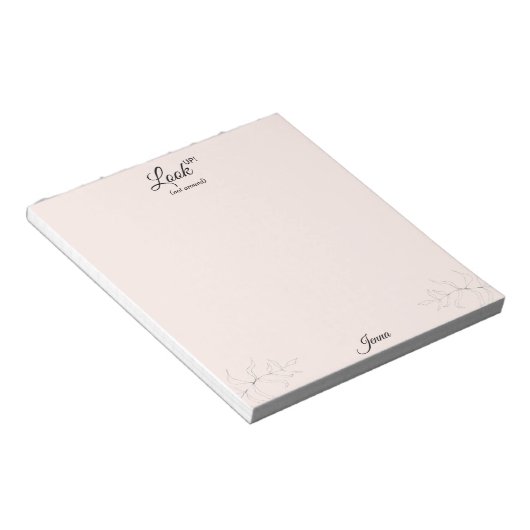 Aangepaste scriptnaam Christian Blush Notitieblok (Schuin)