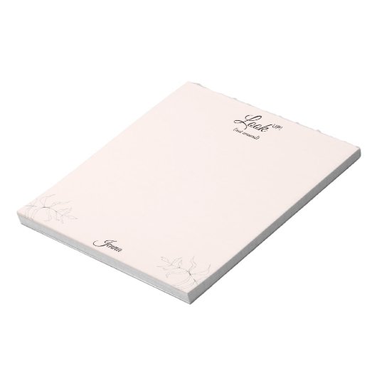Aangepaste scriptnaam Christian Blush Notitieblok (Linkerzijde)