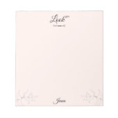 Aangepaste scriptnaam Christian Blush Notitieblok (Voorkant)