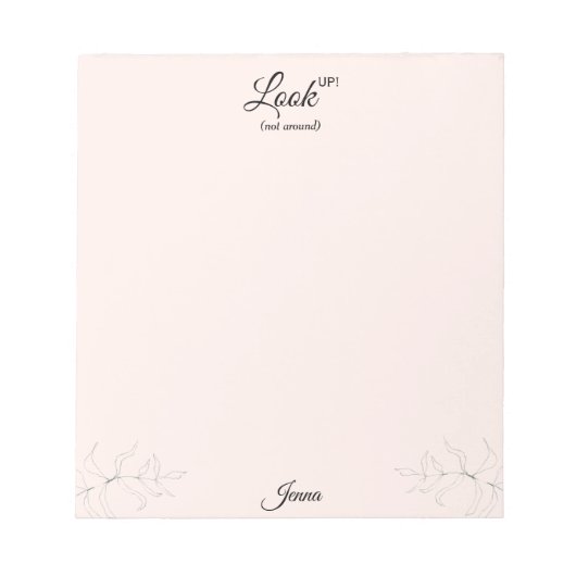 Aangepaste scriptnaam Christian Blush Notitieblok (Voorkant)