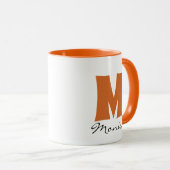 Aangepaste scriptnaam en -monogram mok (Voorkant rechts)