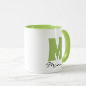 Aangepaste scriptnaam en -monogram mok (Voorkant rechts)