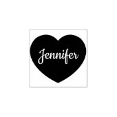 Aangepaste scriptnaam Gepersonaliseerd hart Rubberstempel (Afrduk)