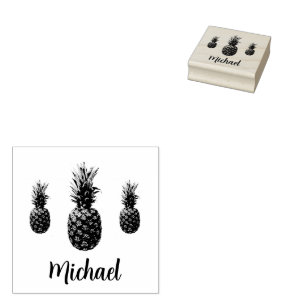 Aangepaste scriptnaam Gepersonaliseerde  Pineapple Rubberstempel