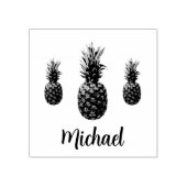 Aangepaste scriptnaam Gepersonaliseerde Pineapple Rubberstempel (Afrduk)
