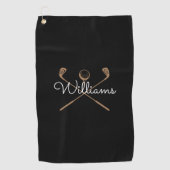 Aangepaste scriptnaam golfclubs golfhanddoek (Voorkant)
