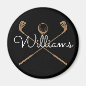 Aangepaste scriptnaam golfclubs magneet (Voorkant)