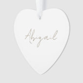 Aangepaste scriptnaam Hart Acryl Ornament (voorkant)
