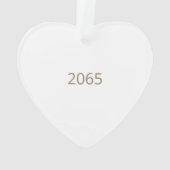 Aangepaste scriptnaam Hart Acryl Ornament (achterkant)