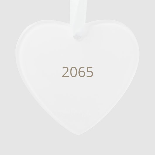 Aangepaste scriptnaam Hart Acryl Ornament (achterkant)