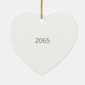 Aangepaste scriptnaam Heart Keramisch Ornament (Achterkant)