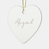 Aangepaste scriptnaam Heart Keramisch Ornament (Links)
