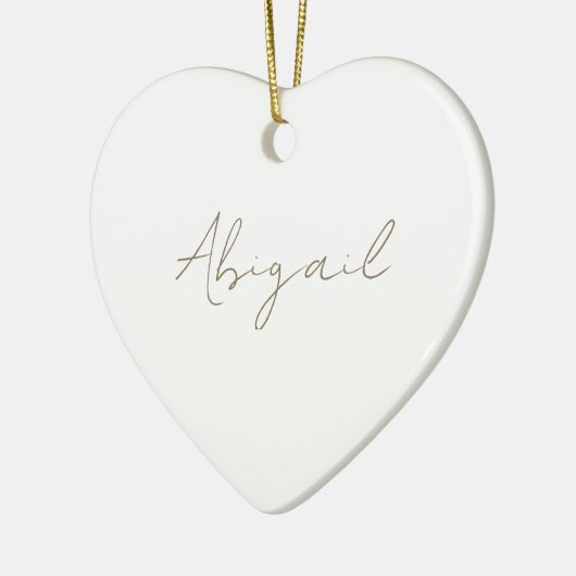 Aangepaste scriptnaam Heart Keramisch Ornament (Links)