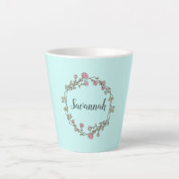 Aangepaste scriptnaam Monogram in Wildflower Wreat