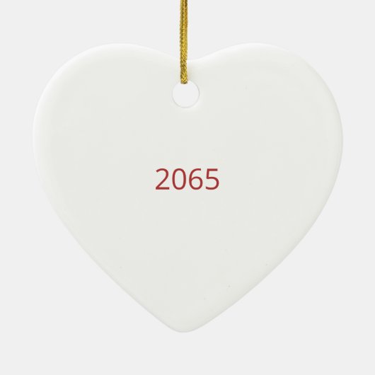 Aangepaste scriptnaam Rood & Wit Keramisch Ornament (Achterkant)