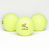 Aangepaste scriptnaam schrijven tennisballen (Multi)