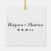 Aangepaste scriptnamen datum Kerstmis Keramisch Ornament (Achterkant)