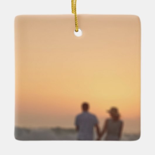 Aangepaste scriptnamen datum Kerstmis Keramisch Ornament (Voorkant)