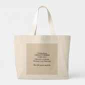 Aangepaste scripts voor HARRIET TUBMAN-offerte Grote Tote Bag (Achterkant)