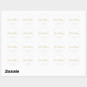 aangepaste scripttekst Weddenschap cadeaubonlabels Ronde Sticker (Vel)
