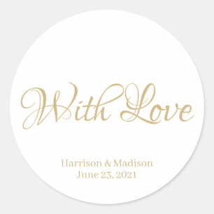 aangepaste scripttekst Weddenschap cadeaubonlabels Ronde Sticker