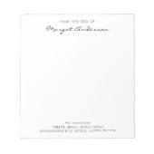 Aangepaste scripttypografie | Van het bureau van Notitieblok (Voorkant)