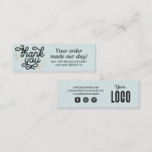 Aangepaste  scriptvolgorde Hartelijk dank Mini Visitekaartje (Voorkant / Achterkant)
