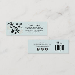 Aangepaste scriptvolgorde Hartelijk dank Mini Visitekaartje