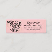 Aangepaste  scriptvolgorde Hartelijk dank Mini Visitekaartje (Voorkant)