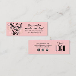 Aangepaste scriptvolgorde Hartelijk dank Mini Visitekaartje