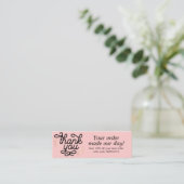 Aangepaste  scriptvolgorde Hartelijk dank Mini Visitekaartje (Staand voorkant)