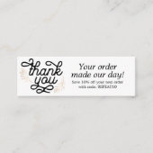 Aangepaste scriptvolgorde Hartelijk dank Mini Visitekaartje (Voorkant)