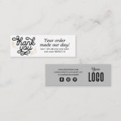 Aangepaste  scriptvolgorde Hartelijk dank Mini Visitekaartje (Voorkant / Achterkant)