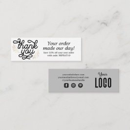 Aangepaste scriptvolgorde Hartelijk dank Mini Visitekaartje