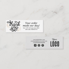 Aangepaste scriptvolgorde Hartelijk dank Mini Visitekaartje