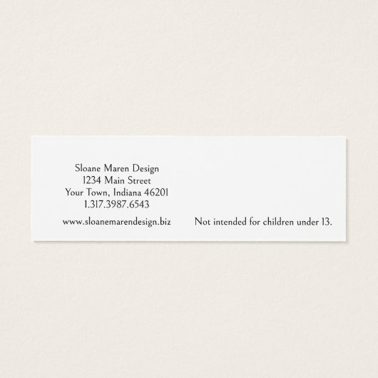 Aangepaste Scroll Mini Post Oorbel Display Kaart (Achterkant)