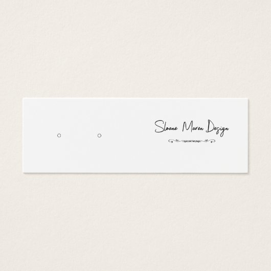 Aangepaste Scroll Mini Post Oorbel Display Kaart (Voorkant)