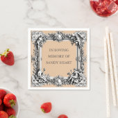 Aangepaste scrollframe – Elegante rouw bruine mokk Servet (Insitu)
